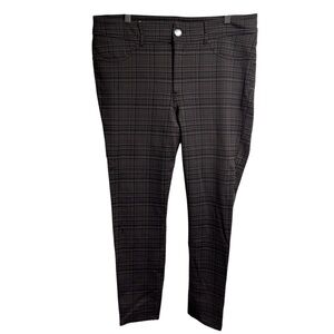 Seven7 Plaid Pants in Black and Brown, Skinny Stetch size 14